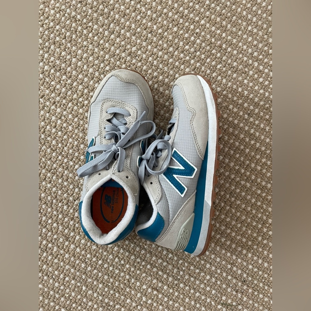 New Balance 515s Grey blue orange color way
